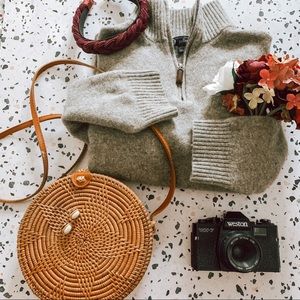 Vintage J.Crew 100% Lambswool Gray Sweater SZ L